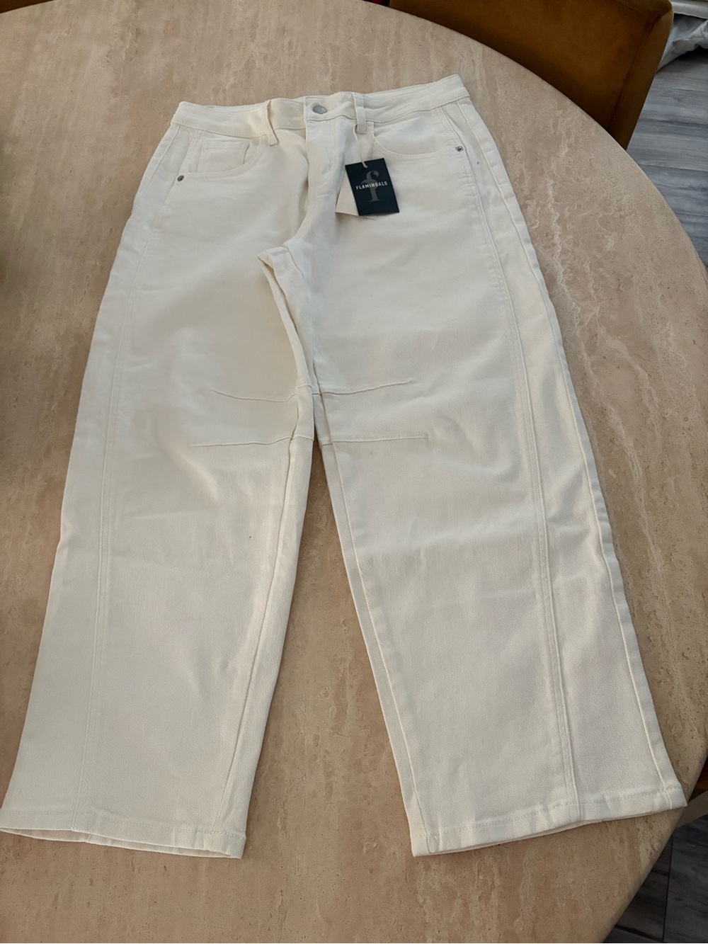 Flamingals Women's white Straight Jeans